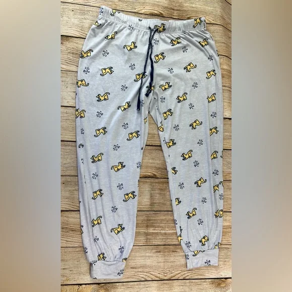 Women’s Life Is Good Dog Print Sleep Jogger Pants Size Large - Picture 2 of 8